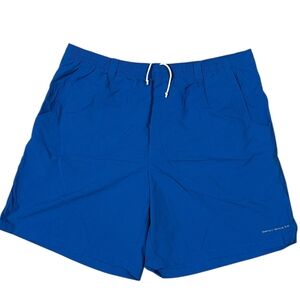 Columbia PFG Men’s Blue Swim Trunks Blue Logo Drawstring XL